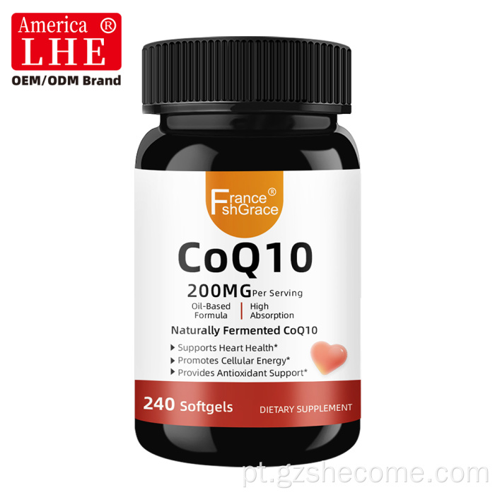 Shecome CoQ10 Softgels Suporte de energia celular para saúde cardíaca